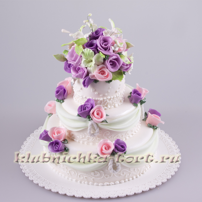 Свадебный торт "Нежный вальс" 1600руб/кг
